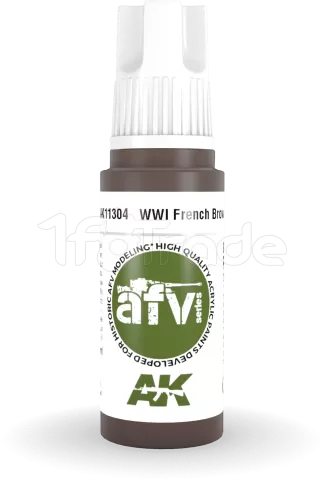 Photo de Ak Interactive  Pot de Peinture - Wwi French Brown (17 ml)