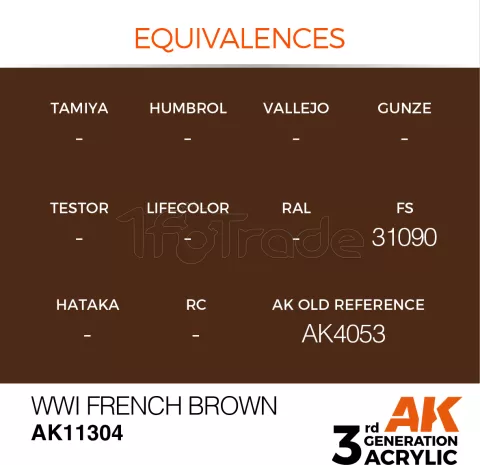 Photo de Ak Interactive  Pot de Peinture - Wwi French Brown (17 ml)