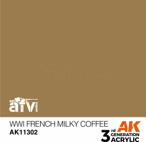 Photo de Ak Interactive  Pot de Peinture - Wwi French Milky Coffee (17 ml)