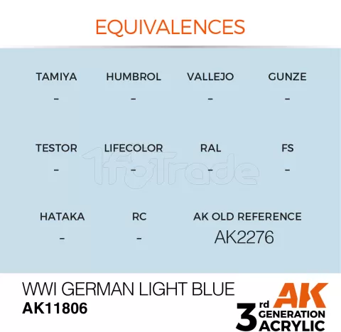 Photo de Ak Interactive  Pot de Peinture - Wwi German Light Blue