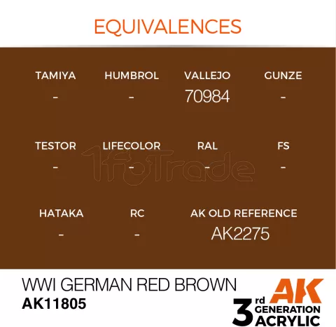 Photo de Ak Interactive  Pot de Peinture - Wwi German Red Brown