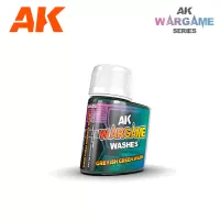 Photo de Ak Interactive Pot de Wash For Wargame - Greyish Green Wash (35 ml)