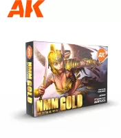 Photo de Ak Interactive Set de Peinture - Non Metallic Metal : Gold