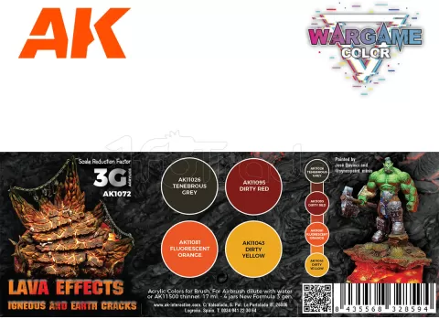 Photo de Ak Interactive Set de Peinture - Wargame Set :  Lava Effects