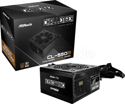 Photo de Alimentation ATX ASRock Challenger Bronze - 550W (Noir)