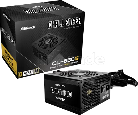 Photo de Alimentation ATX ASRock Challenger Gold - 650W (Noir)