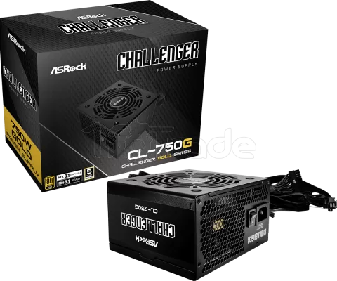 Photo de Alimentation ATX ASRock Challenger Gold - 750W (Noir)