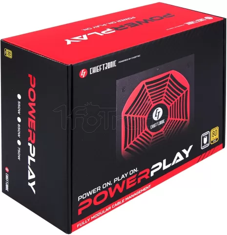 Photo de Alimentation ATX Chieftec Chieftronic Power Play GPU-550FC - 550W (Noir/Rouge)