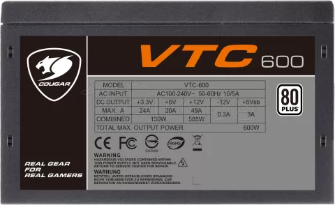 Photo de Alimentation ATX Cougar VTC - 400W (Noir)