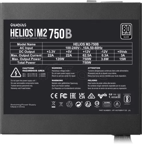 Photo de Alimentation ATX Gamdias Helios M2 - 750W (Noir)