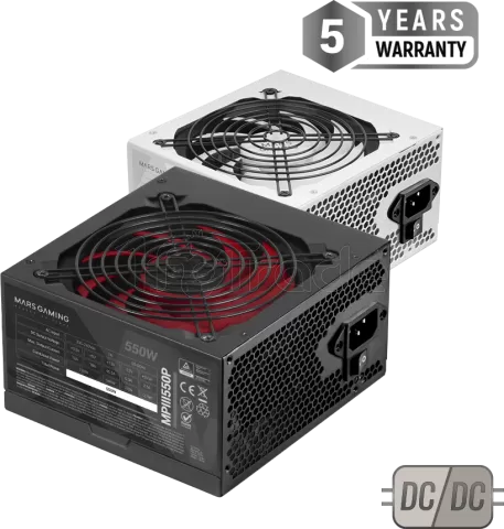 Photo de Alimentation ATX Mars Gaming MPIII P - 550W (Noir/Rouge)