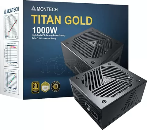 Photo de Alimentation ATX Montech Titan Gold - 1000W (Noir)