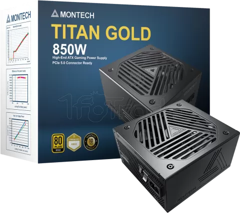 Photo de Alimentation ATX Montech Titan Gold - 850W (Noir)