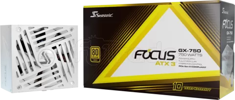 Photo de Alimentation ATX Seasonic Focus GX ATX 3 (2024) - 750W (Blanc)