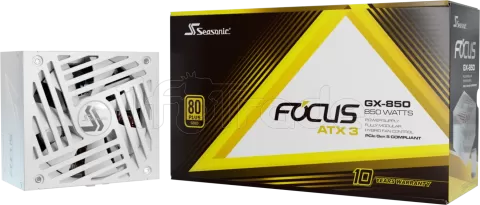 Photo de Alimentation ATX Seasonic Focus GX ATX 3 (2024) - 850W (Blanc)