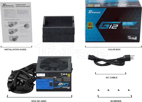 Photo de Alimentation ATX Seasonic G12 GC (2024) - 650W (Noir)