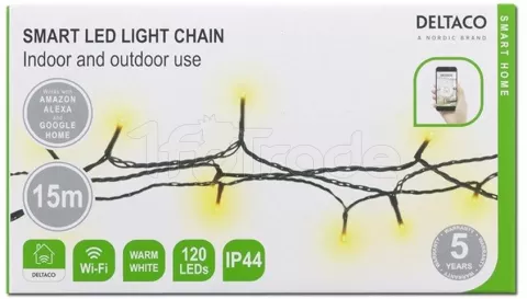 Photo de Bandeau LED/Guirlande connecté Deltaco Smart Home 3000k 15m