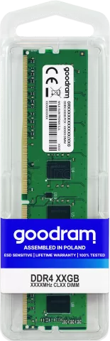 Photo de Barrette mémoire 16Go DIMM DDR4 GoodRam 2400Mhz (Vert)