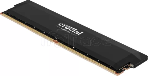 Photo de Barrette mémoire 16Go DIMM DDR5 Crucial Pro Overclocking 6400MHz (Noir)