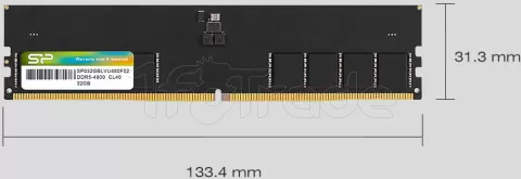 Photo de Barrette mémoire 32Go DIMM DDR5 Silicon Power 4800Mhz (Noir)