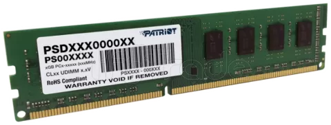 Photo de Barrette mémoire 4Go DIMM DDR3 Patriot Signature 1600Mhz (Vert)