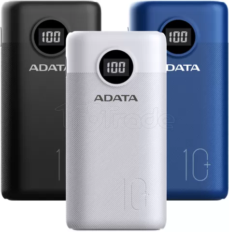 Photo de Batterie externe USB Adata P10000QCD - 10000mAh 22,5W (Noir)