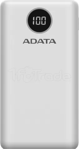 Photo de Batterie externe USB Adata P20000QCD - 20000mAh 15W (Blanc)