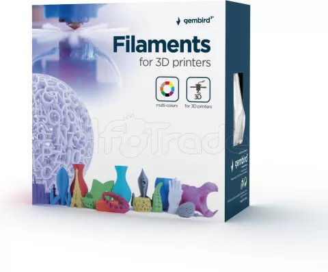 Photo de Bobine de Filament PLA Gembird Ø1,75mm - 1Kg (Rouge fluorescent)