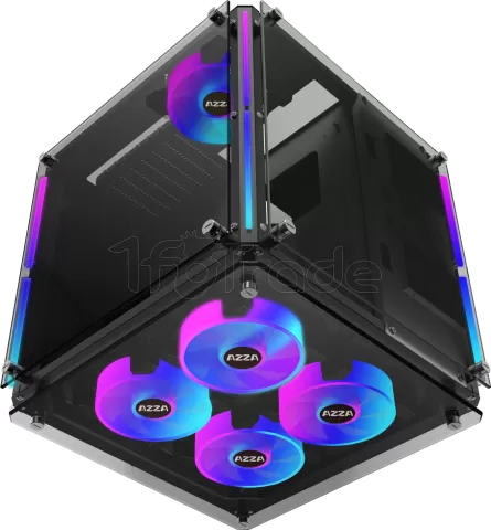 Photo de Boitier Cube ATX Azza Cube RGB avec panneaux vitrés (Noir)