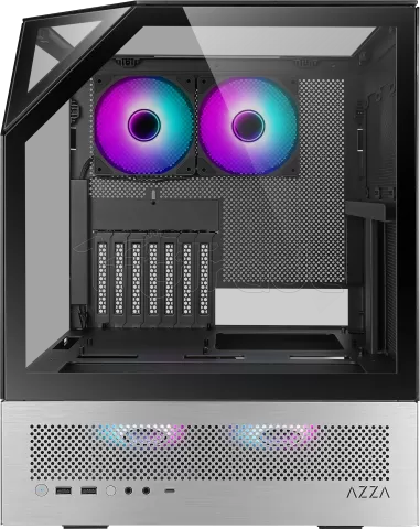 Photo de Boitier Cube E-ATX Sanctum RGB avec panneaux vitrés (Noir/Gris)