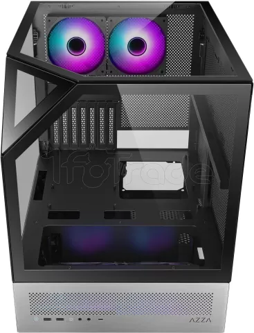 Photo de Boitier Cube E-ATX Sanctum RGB avec panneaux vitrés (Noir/Gris)