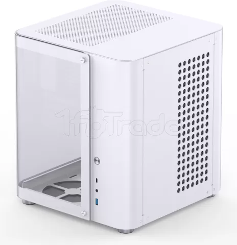 Photo de Boitier Cube Micro ATX Jonsbo TK-1 2.0 avec panneau vitré (Blanc)