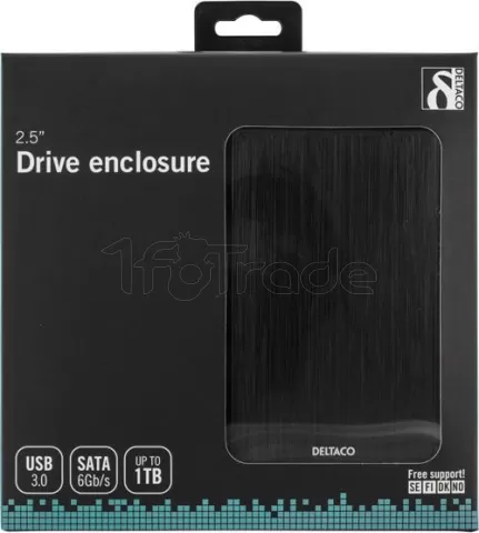 Photo de Boitier externe USB 3.0 Deltaco MAP-GD29U3 - S-ATA 2,5" (Noir)