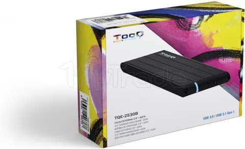 Photo de Boitier externe USB 3.1 TooQ TQE-2530 - S-ATA 2,5" (Noir)