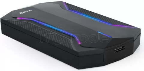 Photo de Boitier externe USB 3.1 TooQ TQE-2599 RGB - S-ATA 2,5" (Noir)