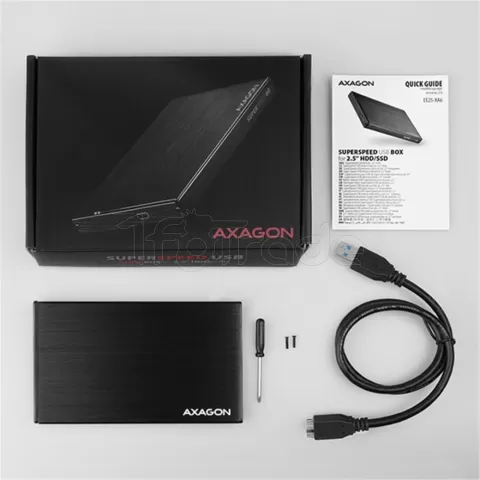 Photo de Boitier externe USB 3.2 Axagon EE25-XA6 - S-ATA 2,5" (Noir)