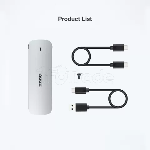 Photo de Boitier externe USB-C 3.1 Tooq TQE-2202 - S-ATA M.2 Type 2280 (Argent)