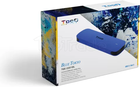 Photo de Boitier externe USB-C 3.2 Tooq TQE-2201 - NVMe M.2 Type 2280 (Bleu)