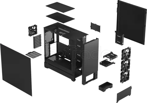 Photo de Boitier Grand Tour E-ATX Fractal Design Pop XL Silent (Noir)