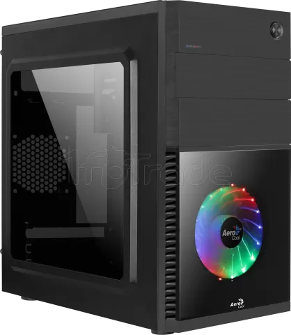 Photo de Boitier Mini Tour Micro ATX AeroCool CS-105 Cosmo-C RGB avec panneaux vitrés (Noir)