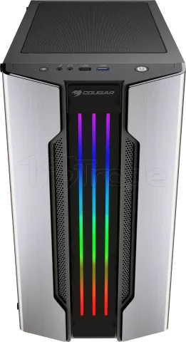 Photo de Boitier Mini Tour Micro ATX Cougar Gemini M RGB avec panneaux vitrés (Argent)