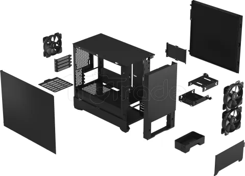 Photo de Boitier Mini Tour Micro ATX Fractal Design Pop Mini Silent (Noir)