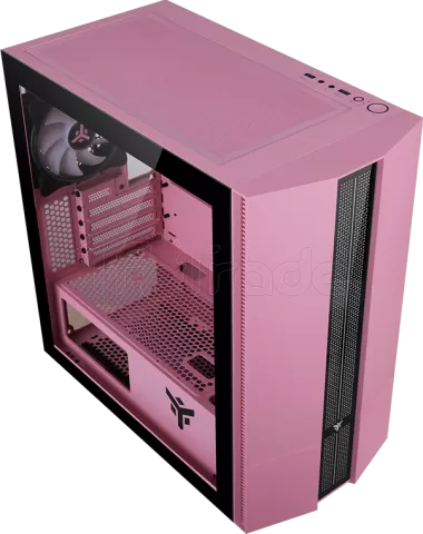 Photo de Boitier Mini Tour Micro ATX iTek Liflig 41 RGB avec panneau vitré (Rose)