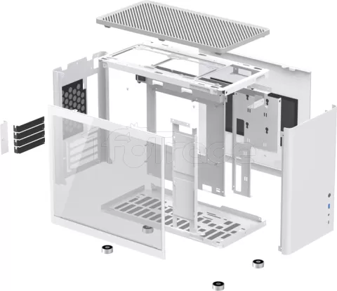 Photo de Boitier Mini Tour Micro-ATX Jonsbo D30 avec panneau vitré (Blanc)