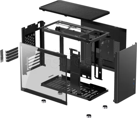 Photo de Boitier Mini Tour Micro-ATX Jonsbo D30 avec panneau vitré (Noir)