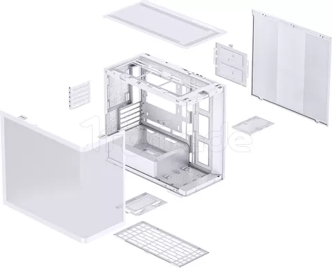 Photo de Boitier Mini Tour Micro-ATX Jonsbo D300 avec panneaux vitrés (Blanc)