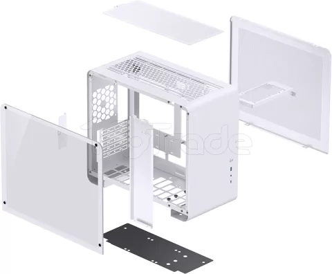 Photo de Boitier Mini Tour Micro-ATX Jonsbo U4 Mini avec panneau vitré (Blanc)