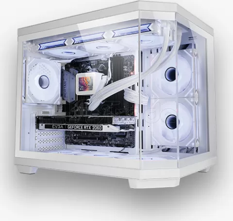 Photo de Boitier Mini Tour Micro ATX Mars Gaming MC-3TCorem avec panneaux vitrés (Blanc)