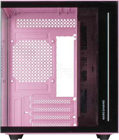 Photo de Boitier Mini Tour Micro ATX Mars Gaming MC-View avec panneaux vitrés (Rose)