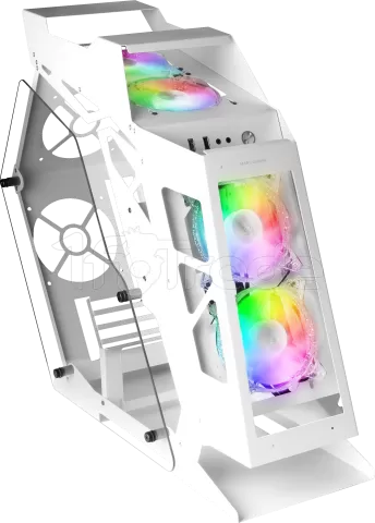 Photo de Boitier Mini Tour Micro ATX Mars Gaming MC61 RGB avec panneau vitré (Blanc)